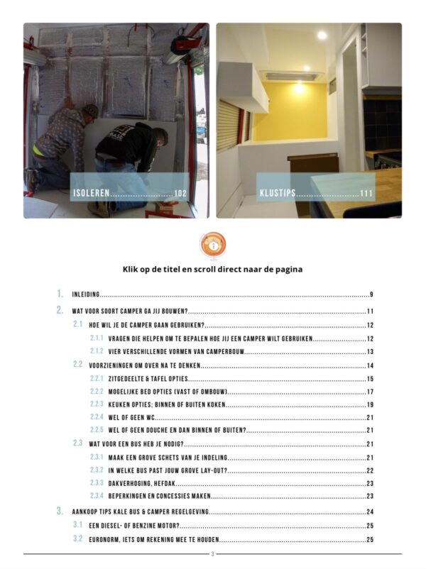 camper bouw ebook inhoudsopgave