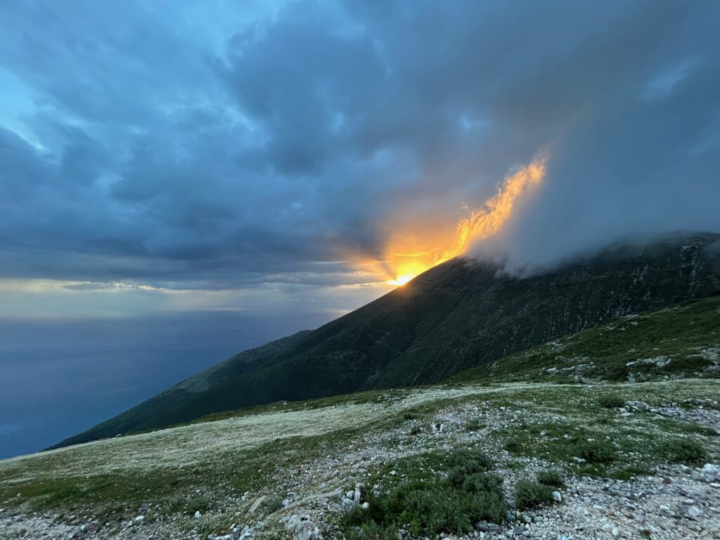 Albanese Riviera zonsondergang