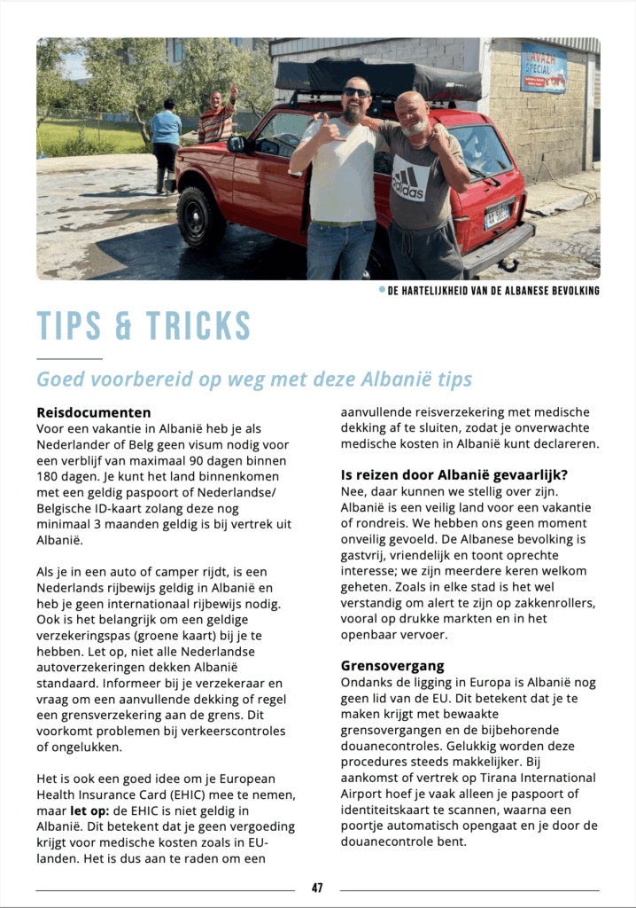 Reisgids Albanie tips tricks
