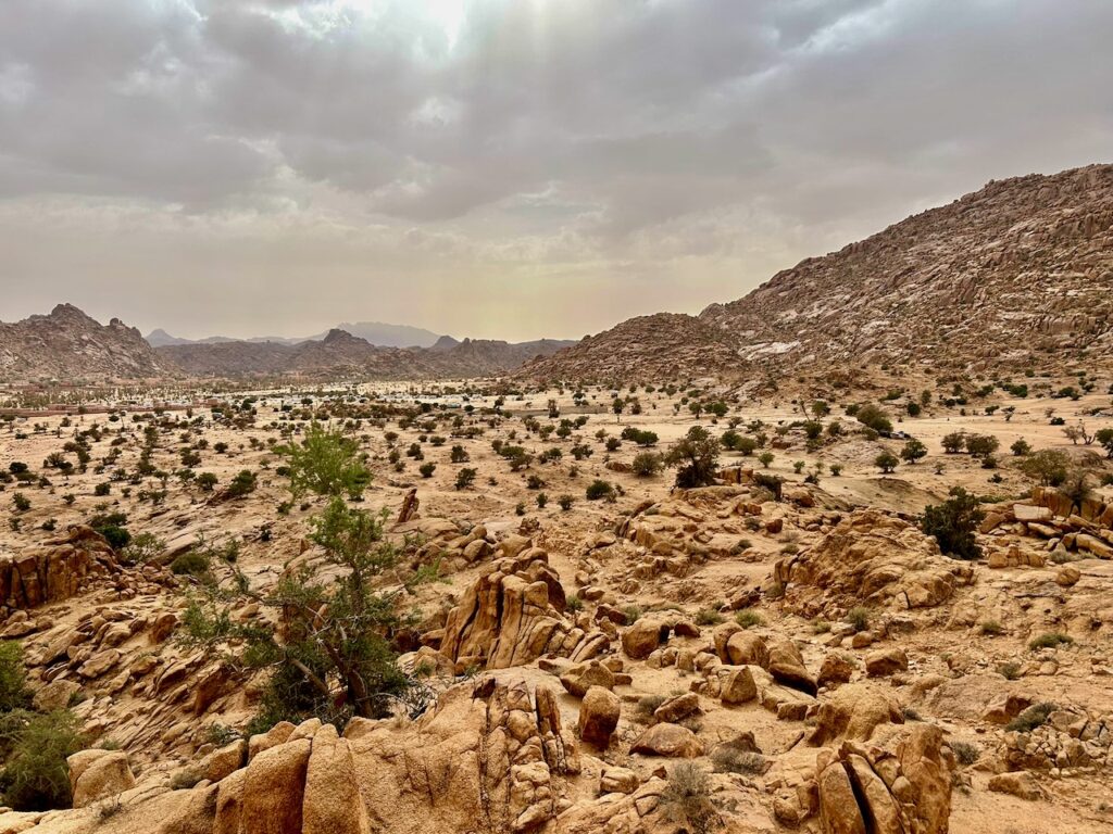 Landschap rondom van valley tafraoute marokko